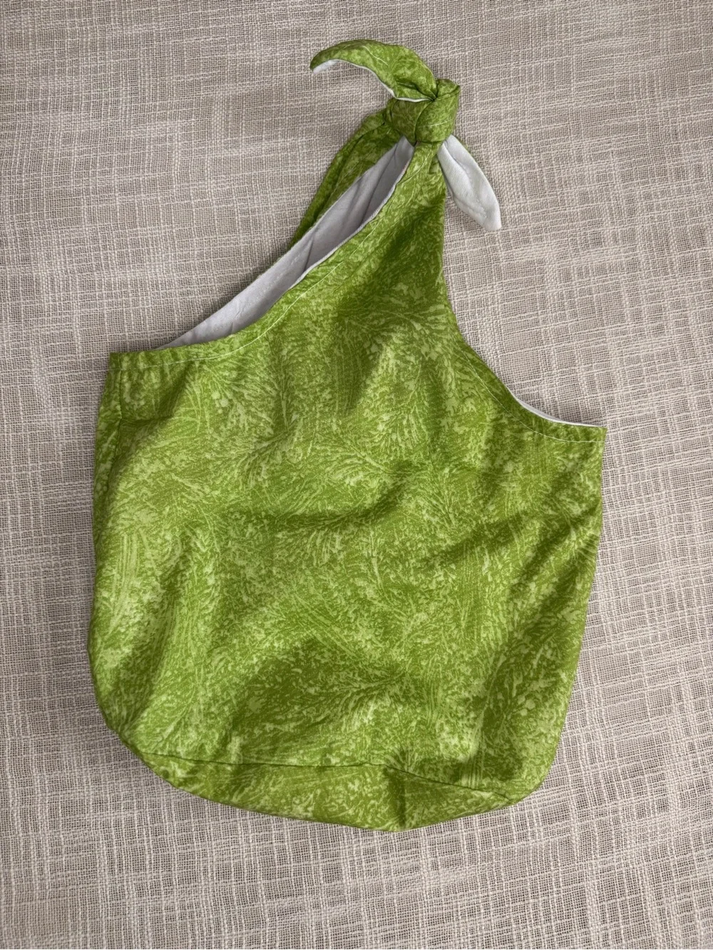 Handmade Y2K Green Boho Hobo Shoulder Bag Upcycled Eco Friendly